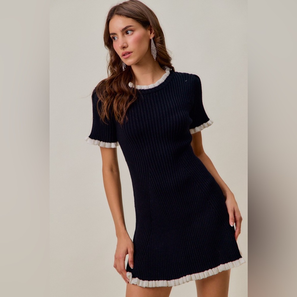 Black Dress with White Trim